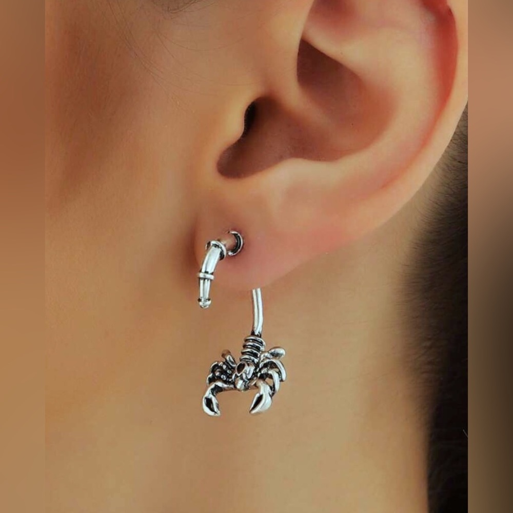 ✨3for$38  New Antiqued Scorpion Earring Jackets ~ Scorpion Jacket 2 Pc Earrings